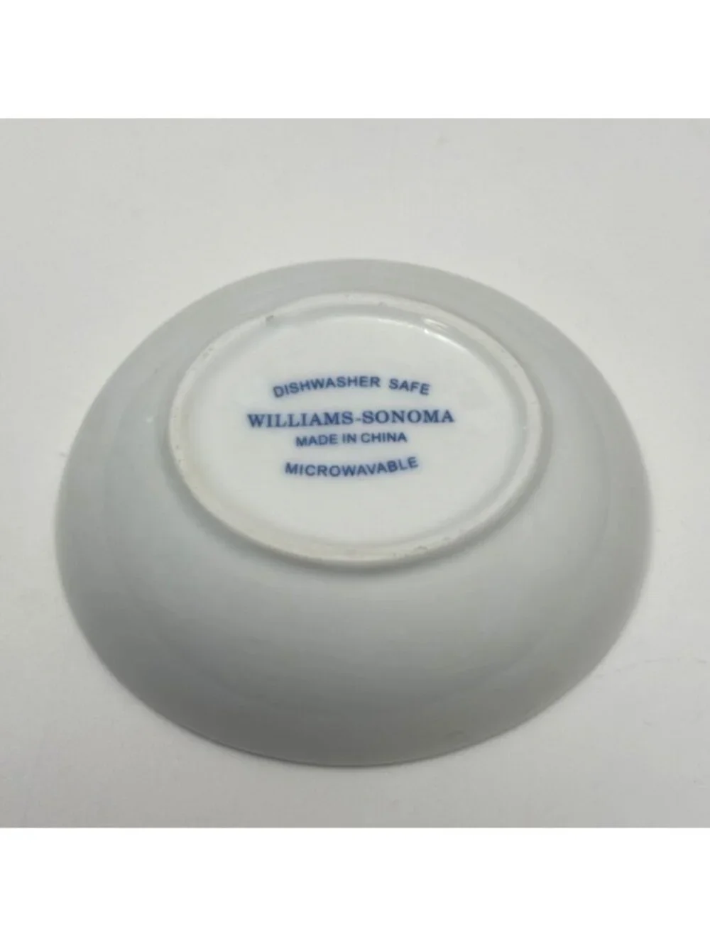 Williams Sonoma Oyster Dipping Bowl Blue White Coves & Saltem Seafood Dish